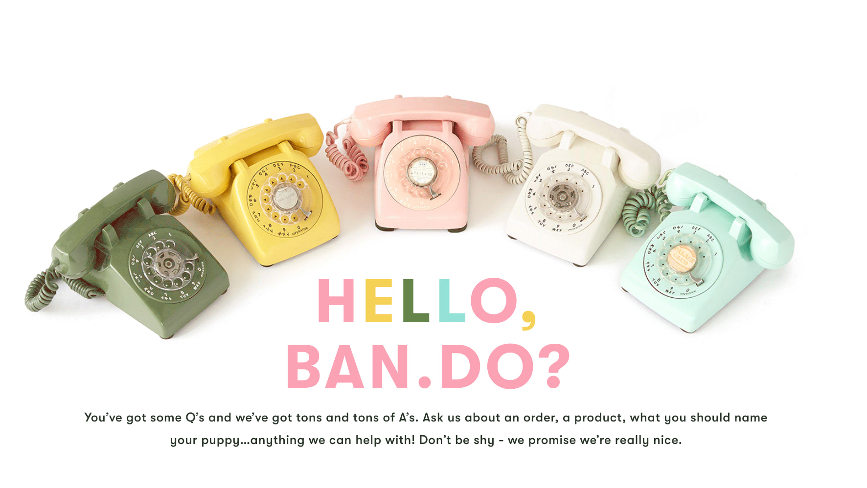 Bando的联系我们页面截图