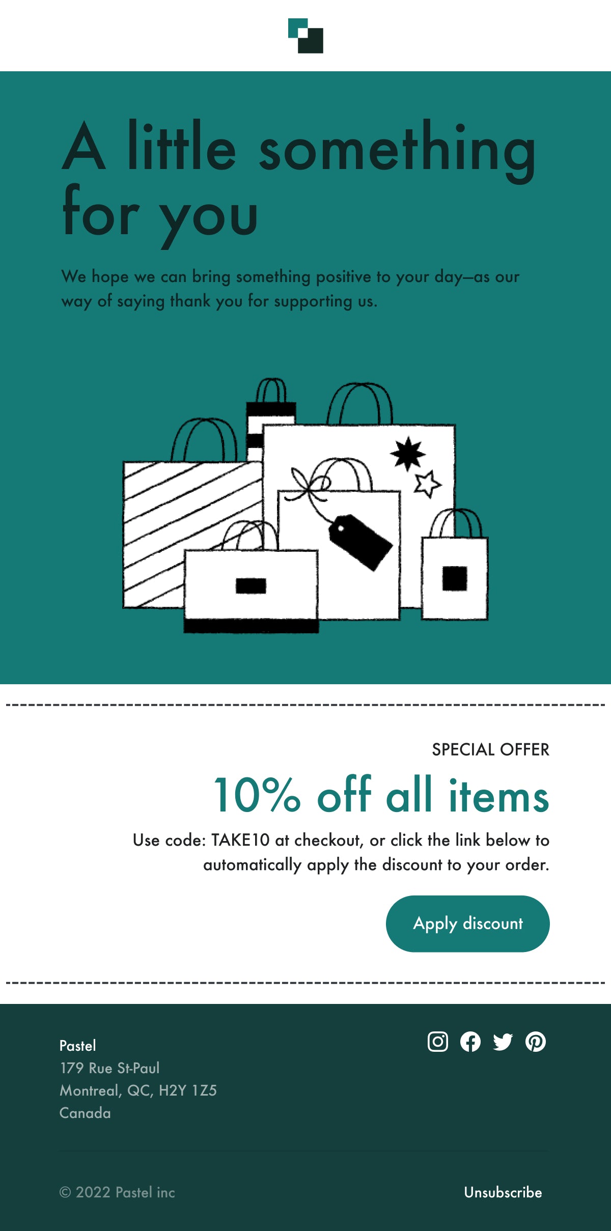 discount/sale email template