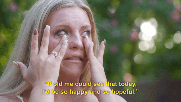 “如果老我能看到今天我是如此的快乐和充满希望。”