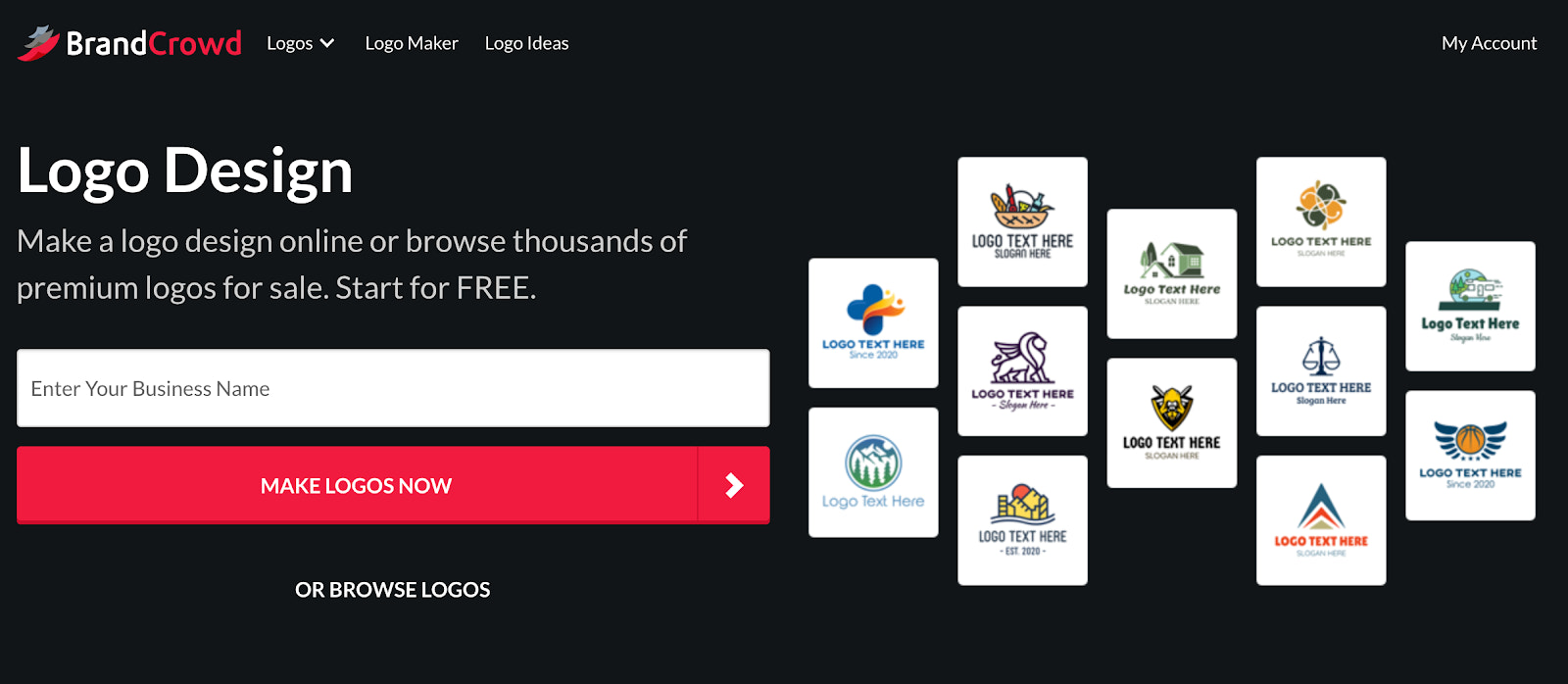 Brandcrowd付费标志制造商