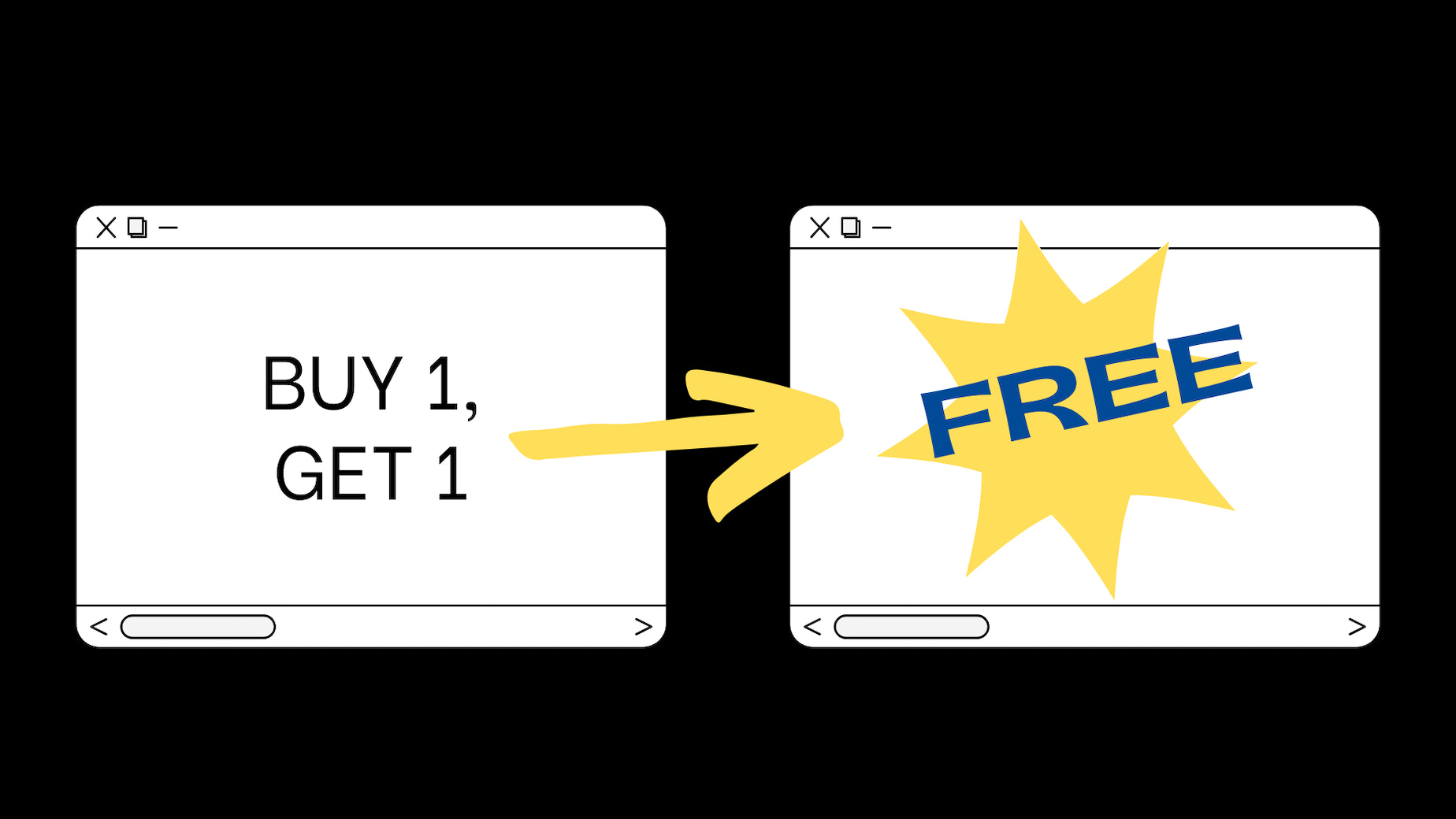 窗口买1送1免费文本