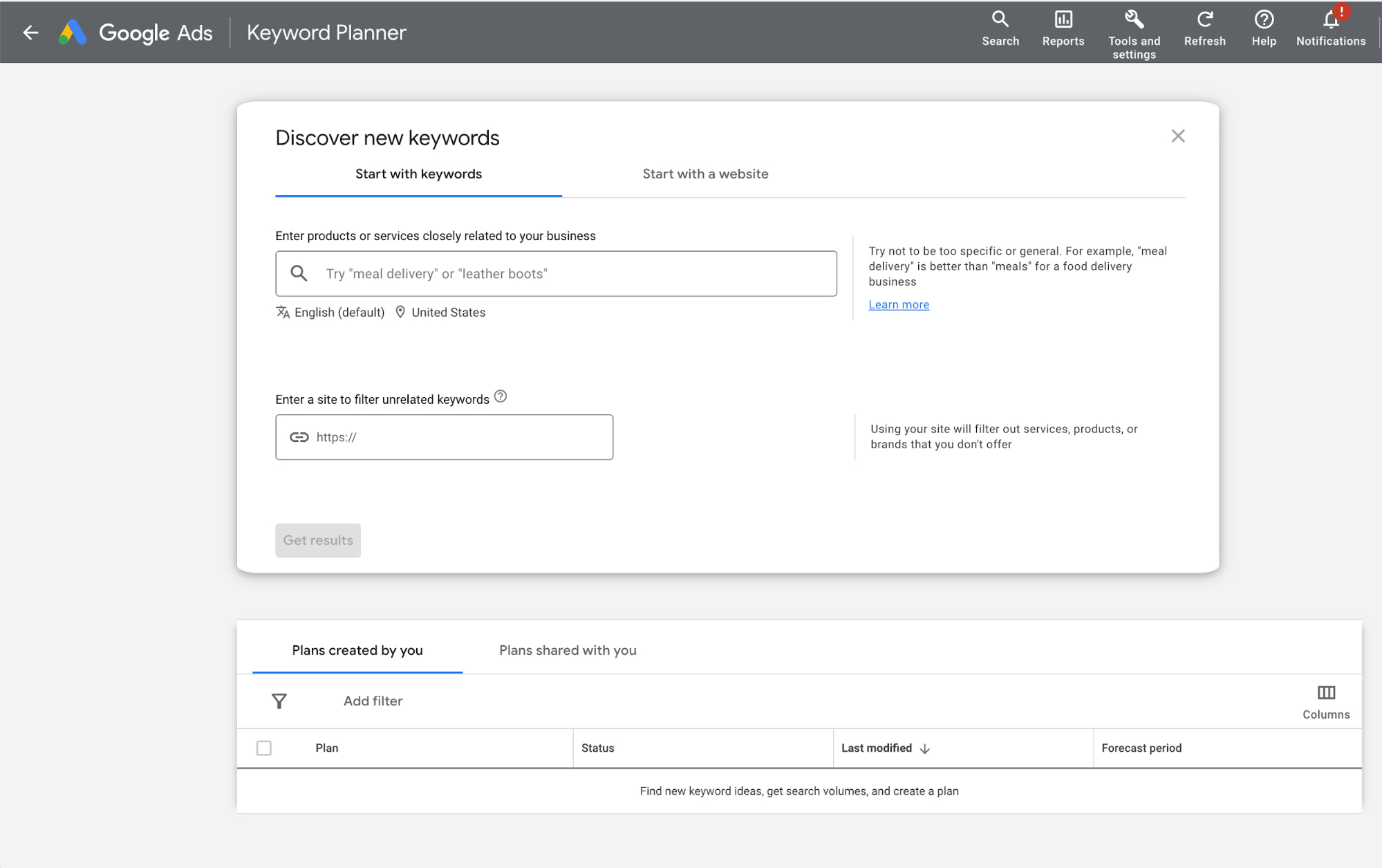 谷歌广告控制台。