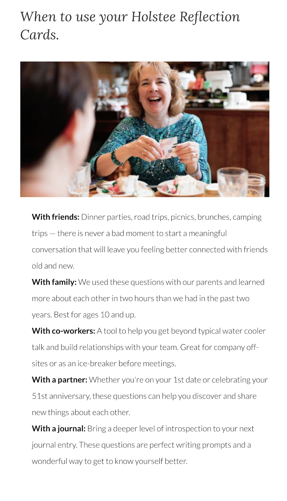 Holstee产品信息在结帐页面