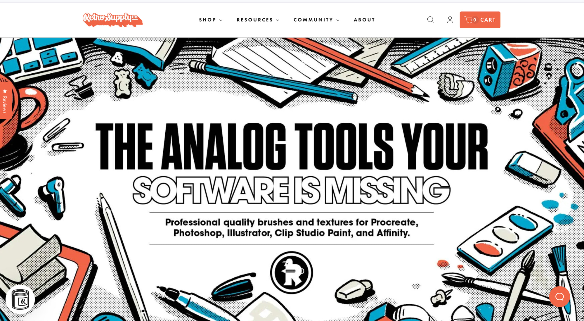 Retro Supply Company Home page.