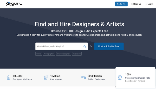 Find your designer on Guru