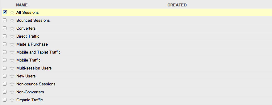 Comparing Segments 比较部分