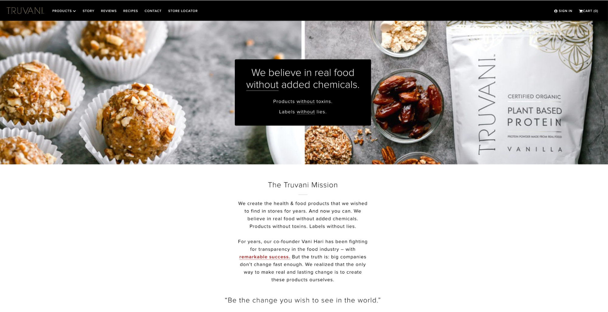 Truvani FAQ page example.