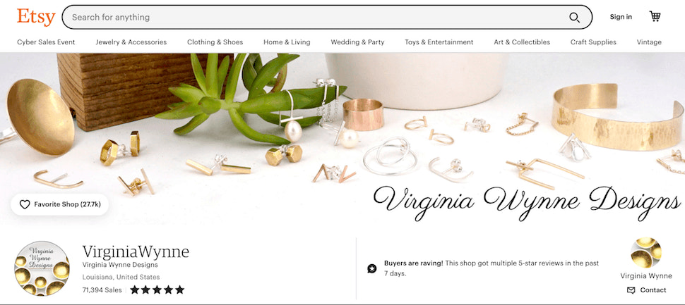 Virginia Wynne Designs Etsy shop