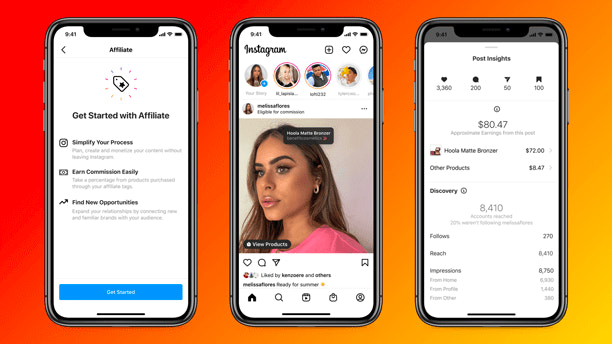 Example of affiliate marketing on Instagram