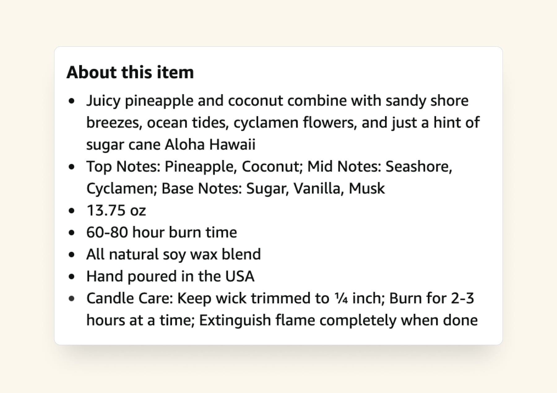 亚马逊清单上的项目列表