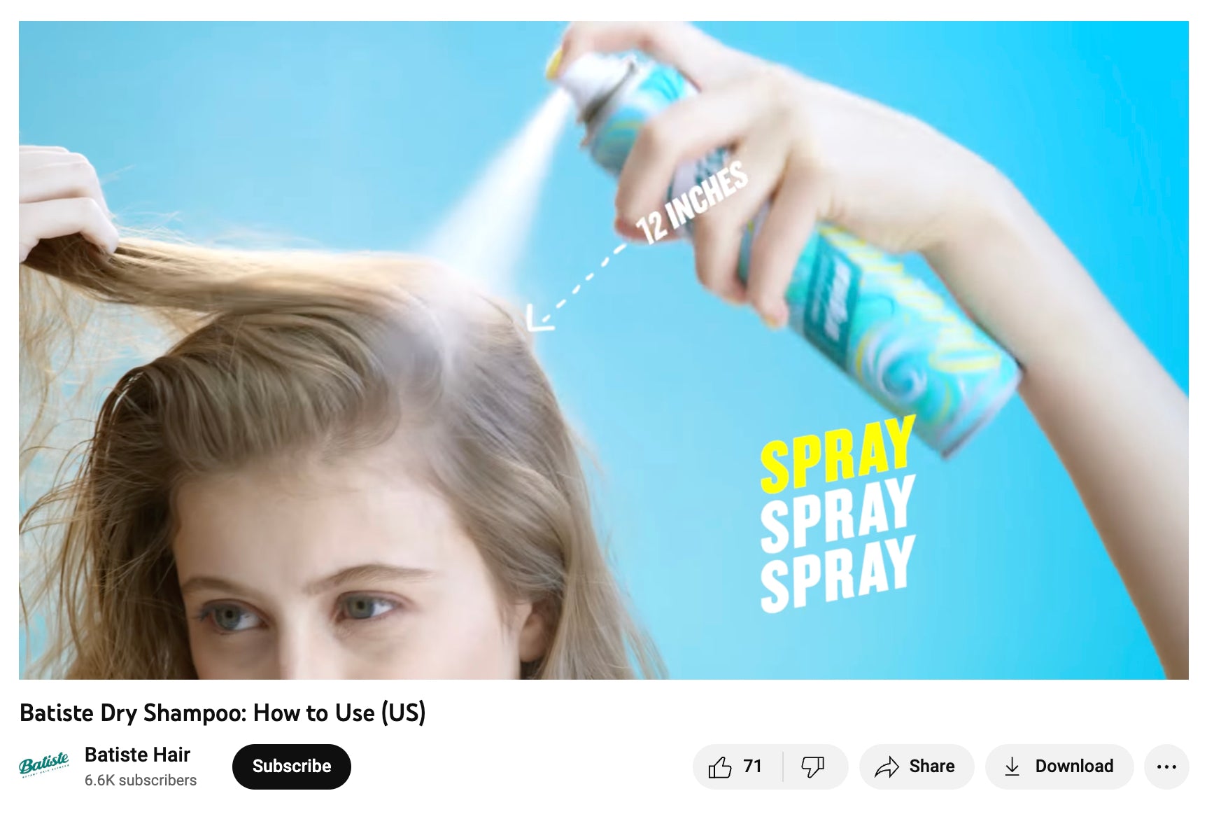 Batiste的YouTube视频截图