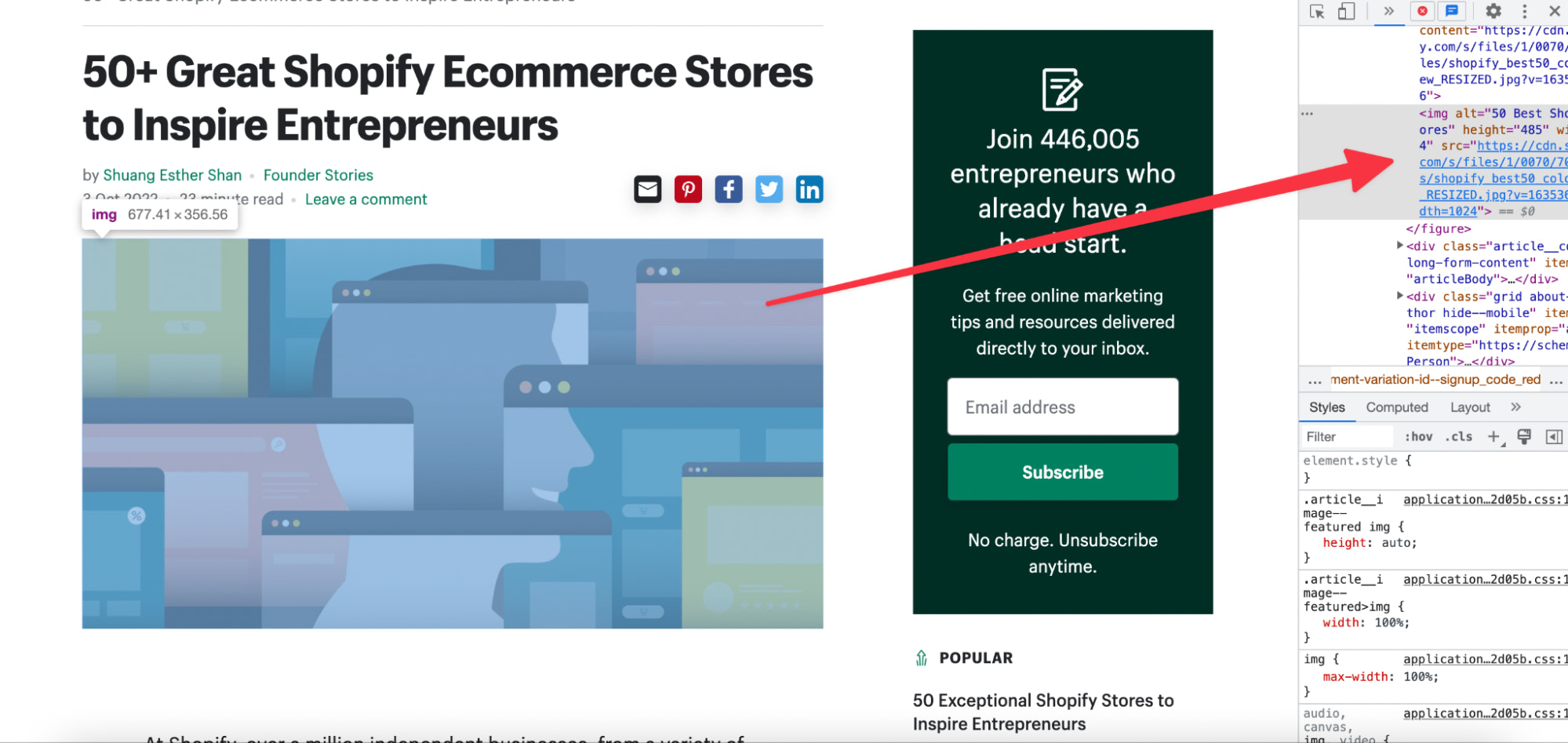 blog inspection example