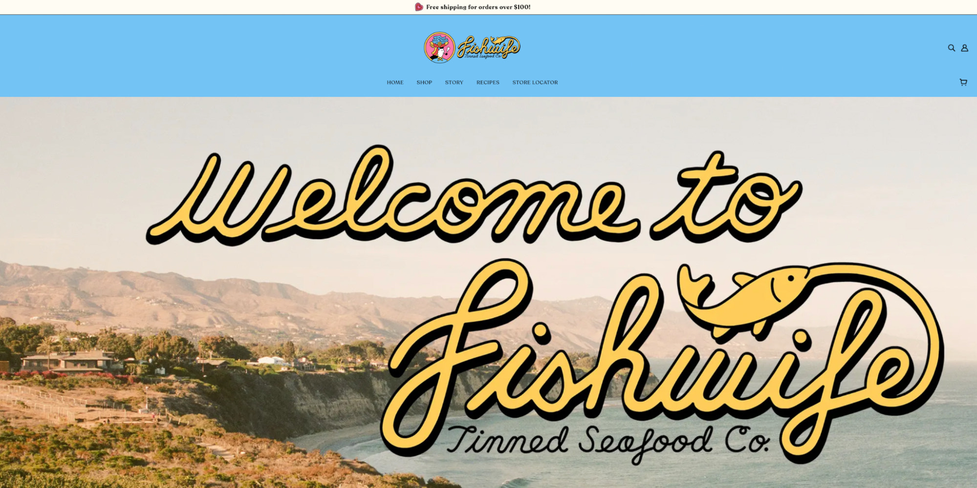 渔妇主页的截图,上面写着“欢迎来到渔妇”