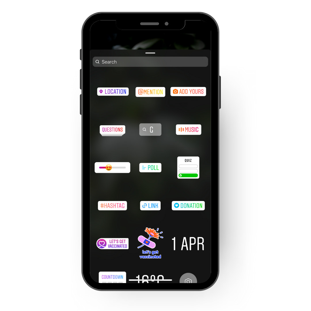 Instagram贴纸选择