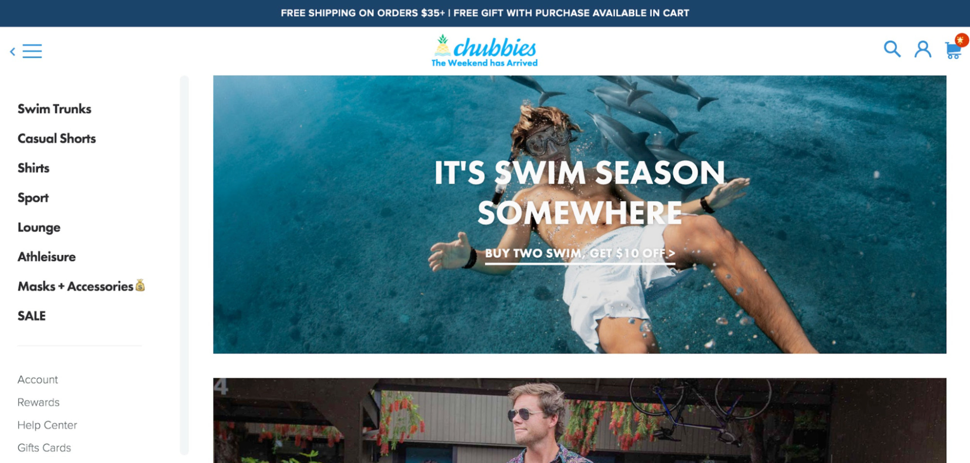 chubbies homepage example