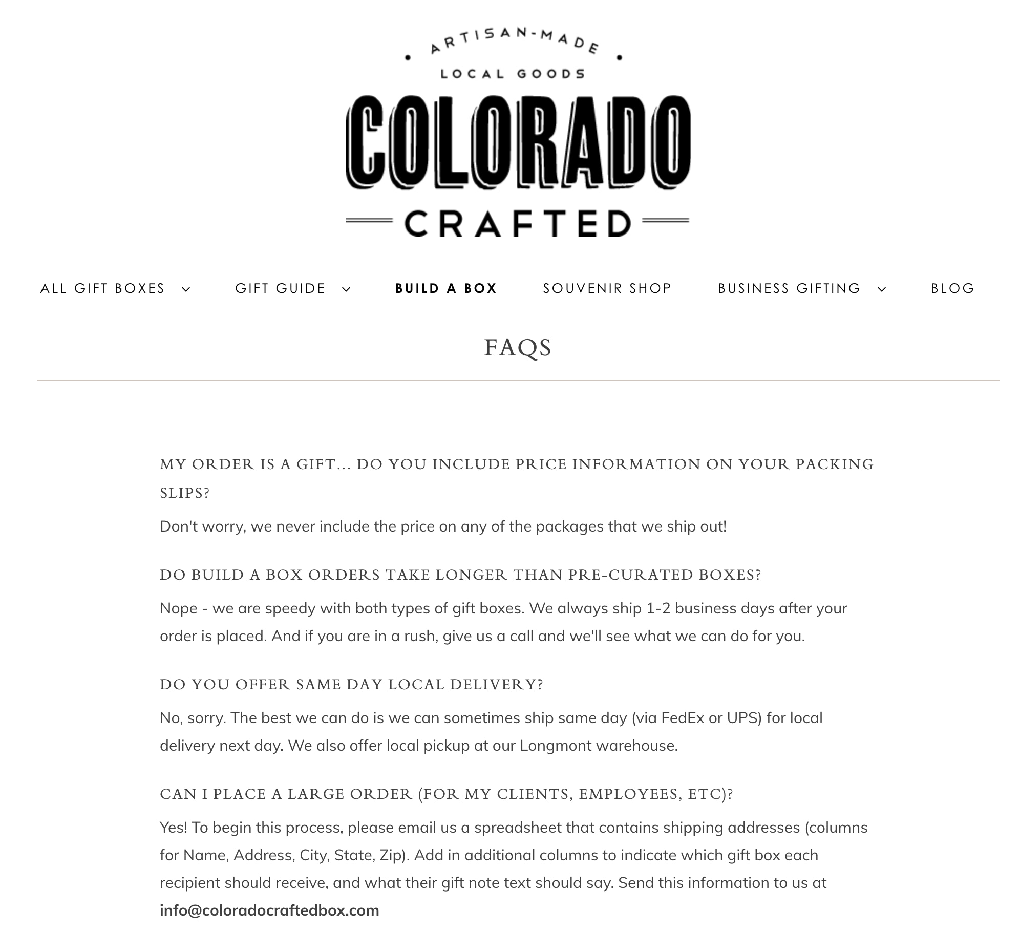 Colorado Crafted faq