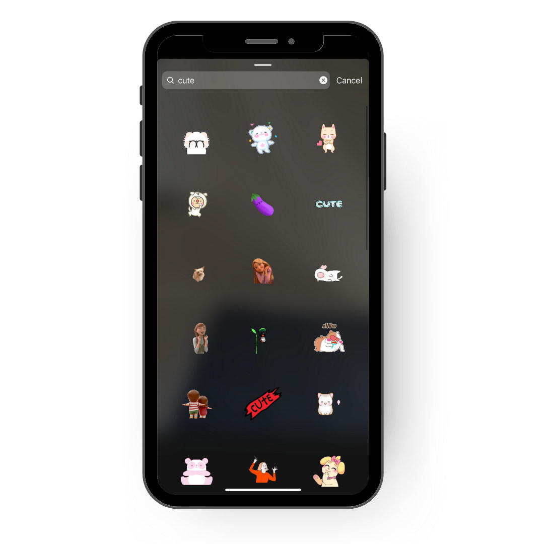 可爱的instagram贴纸