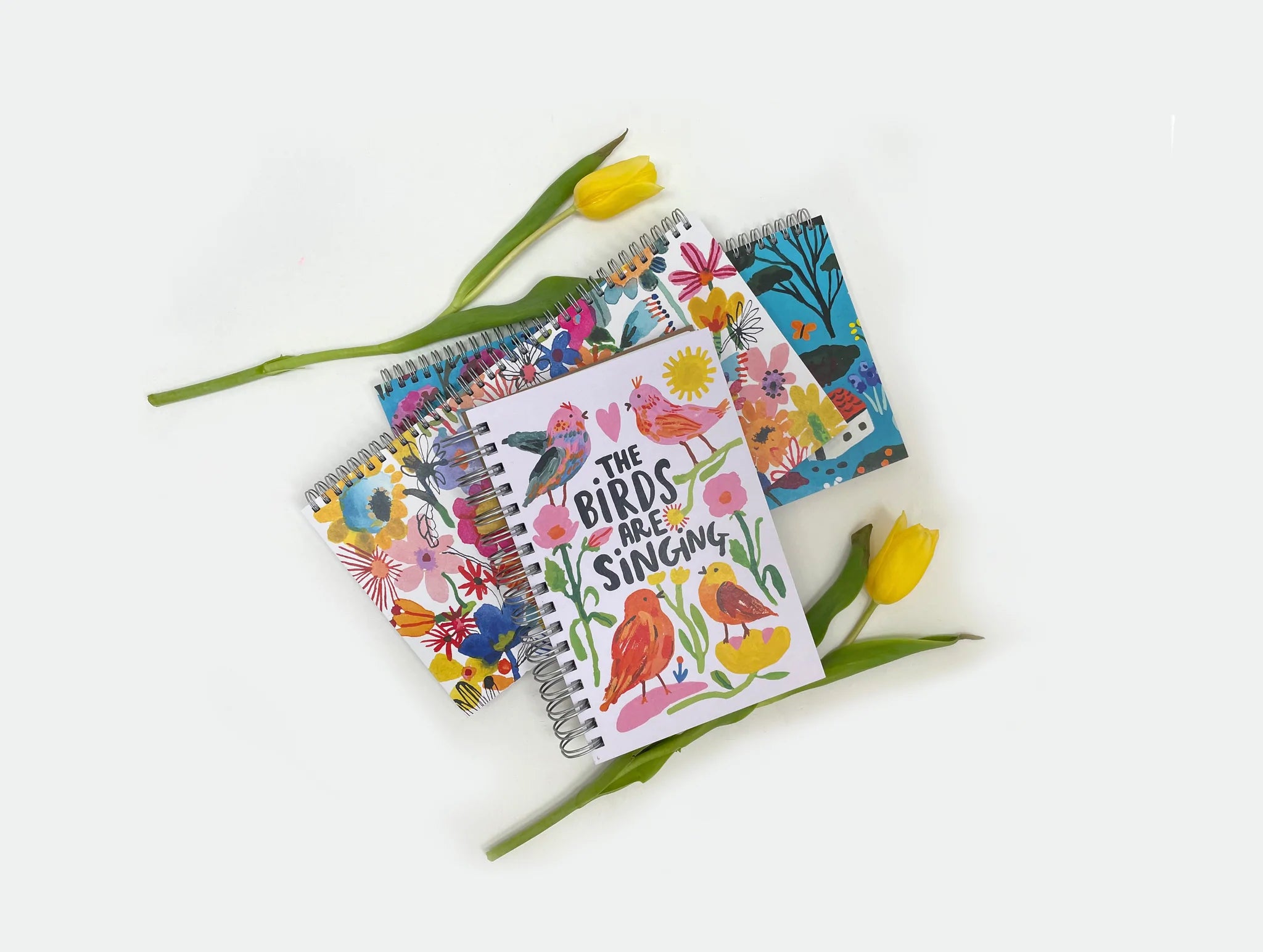 Stack of colorful notebooks