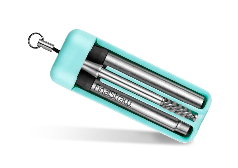 Packaged portable straw with cleaner brush