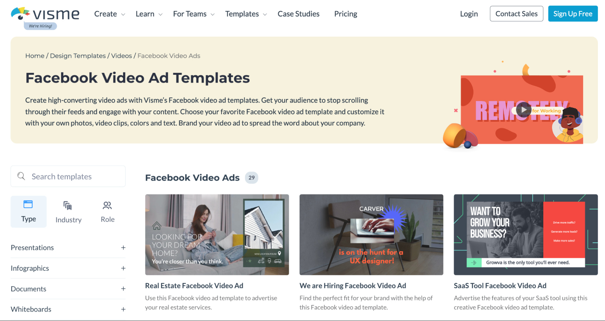 facebook video ad template library