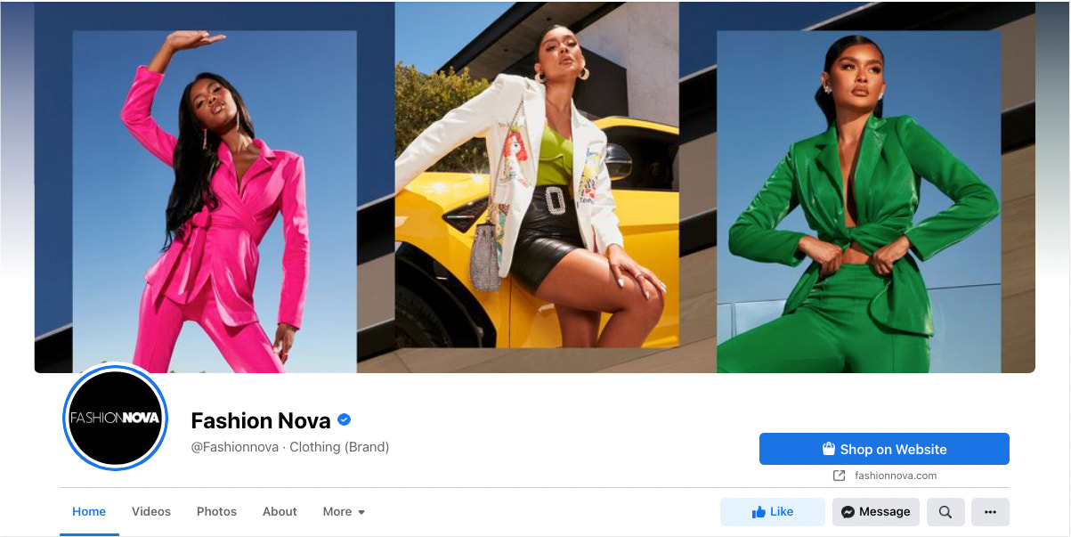 facebook category page template