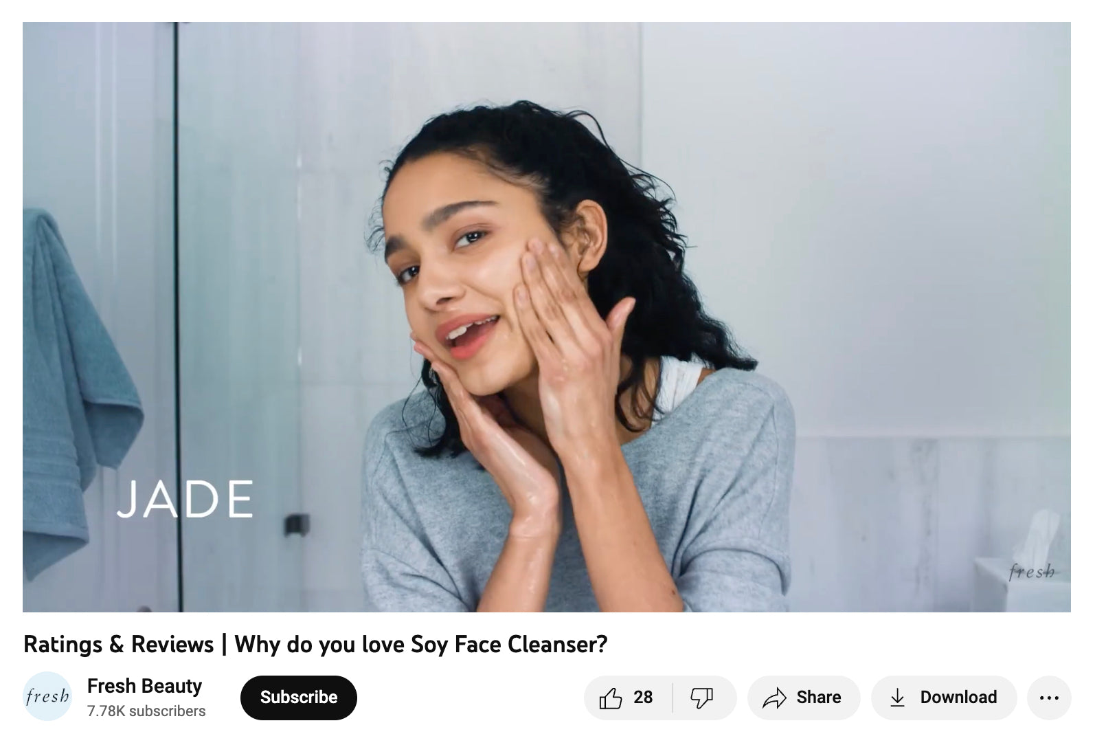 Fresh Beauty的YouTube视频截图