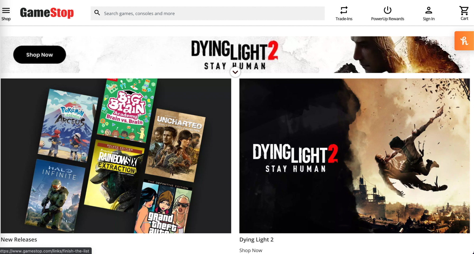 gamestop网站CTA