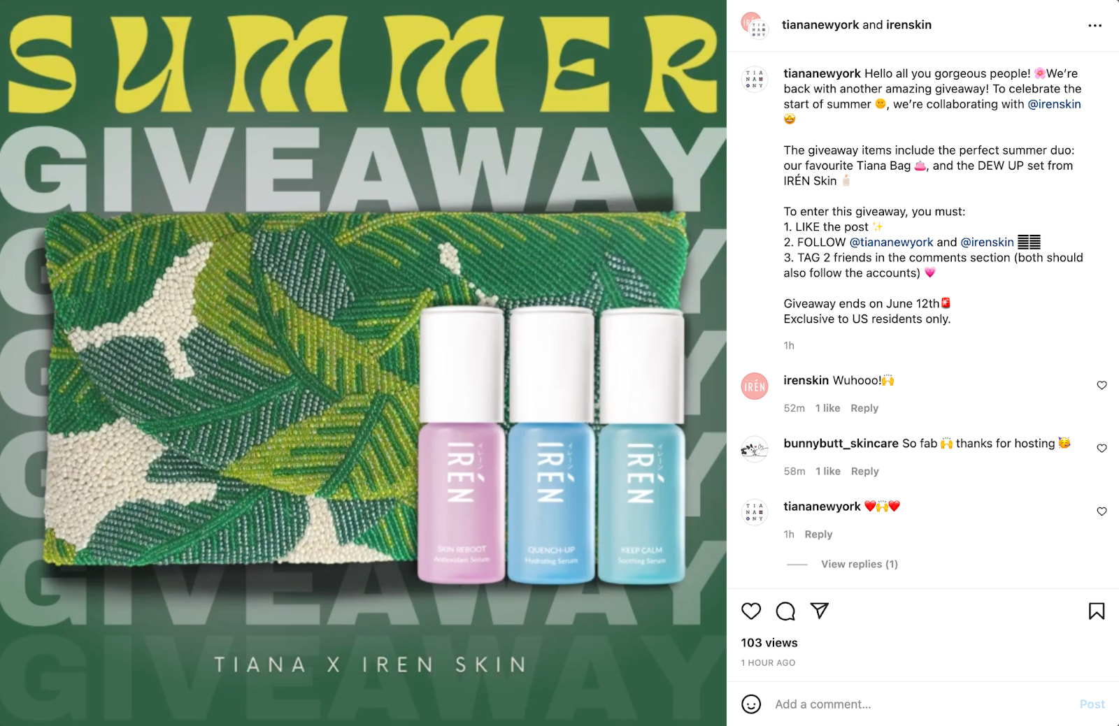 ig giveaway bad example