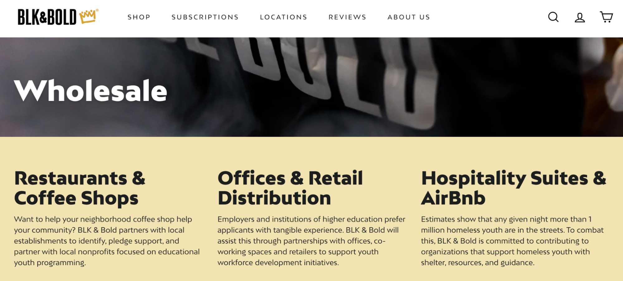 BLK & Bold批发页面截图