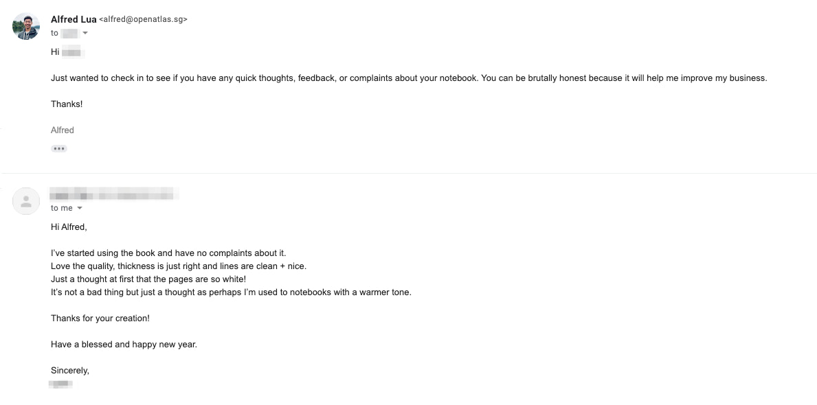 发邮件询问客户反馈