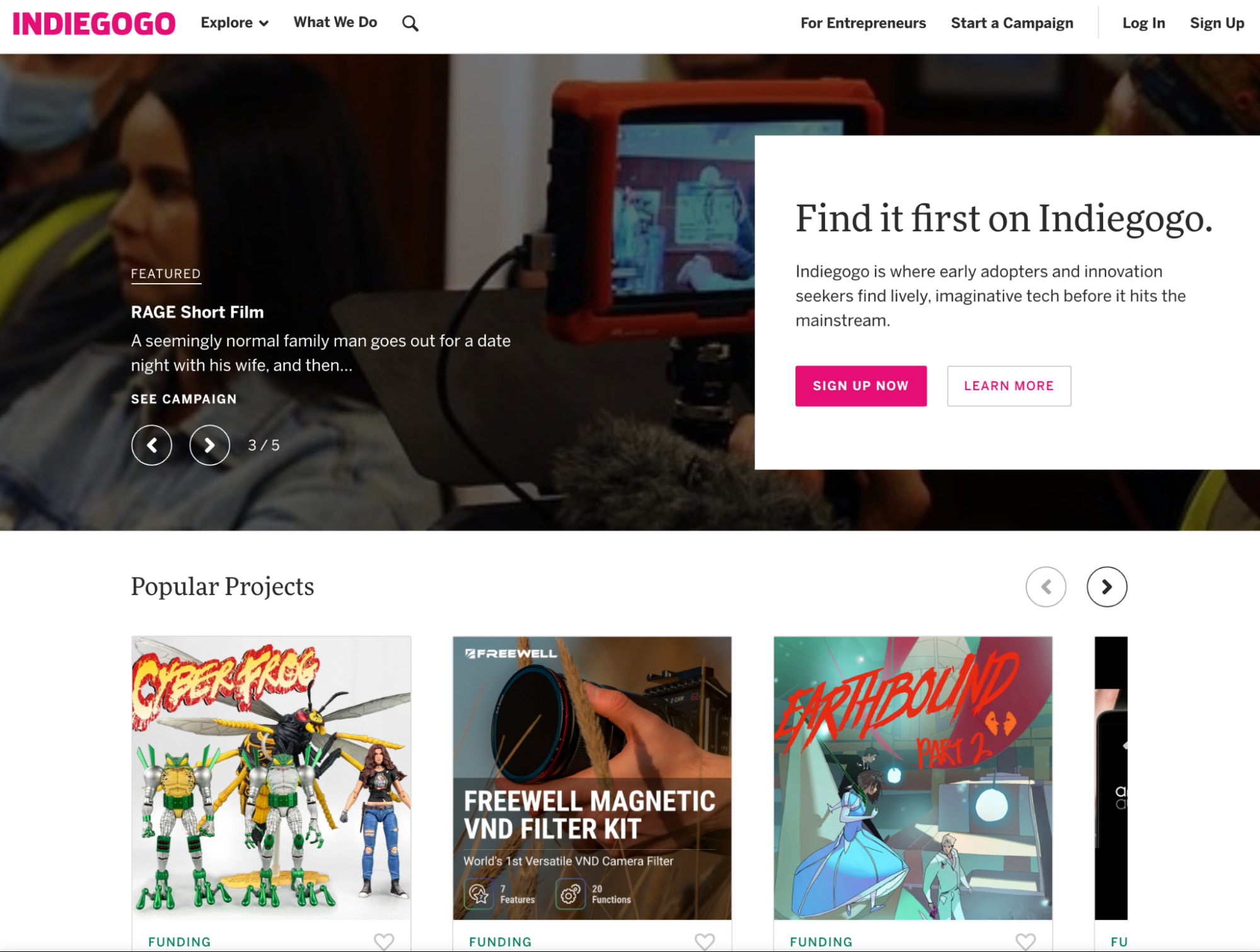 众筹网站Indiegogo