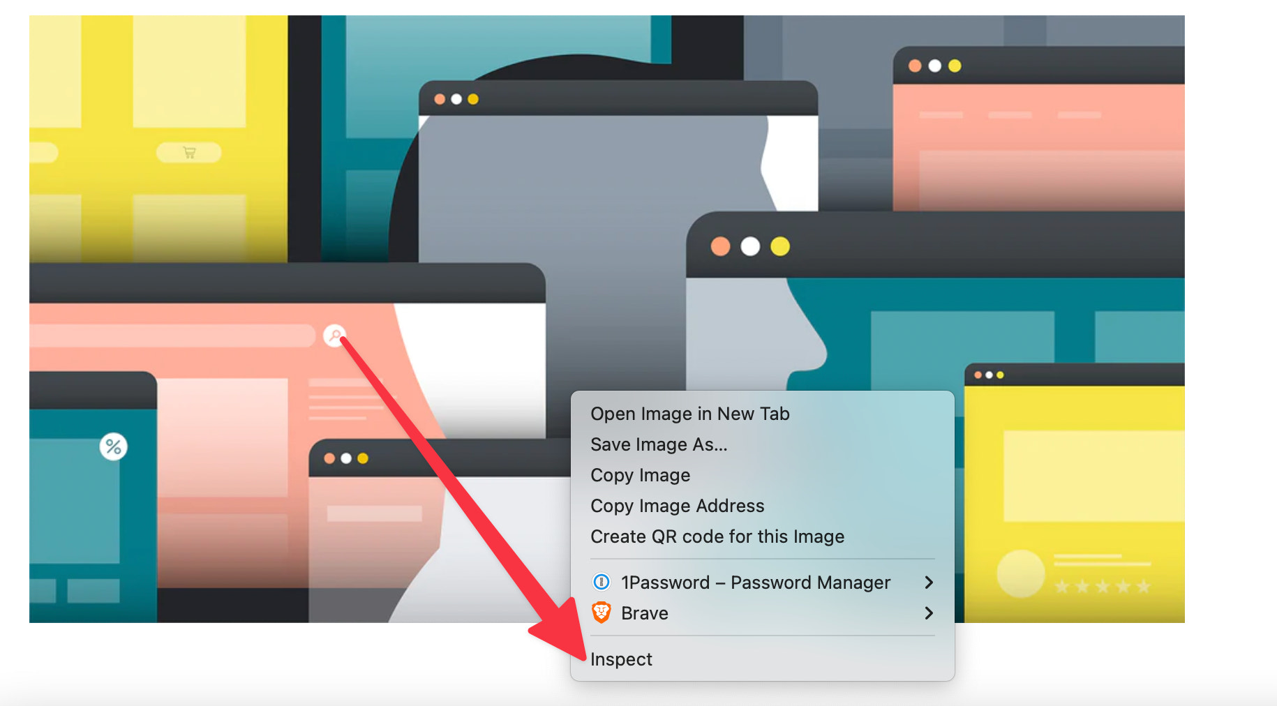 inspect images on website
