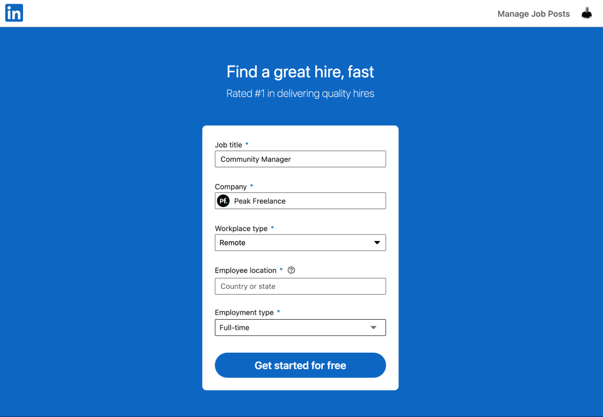 posting job ad on linkedin