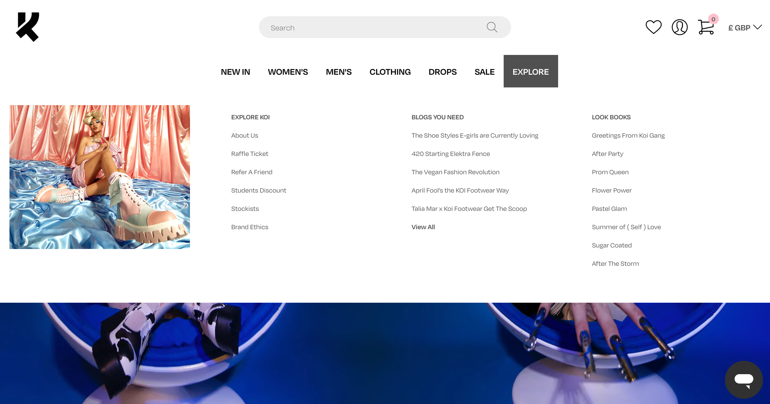 时尚品牌KOI的主页