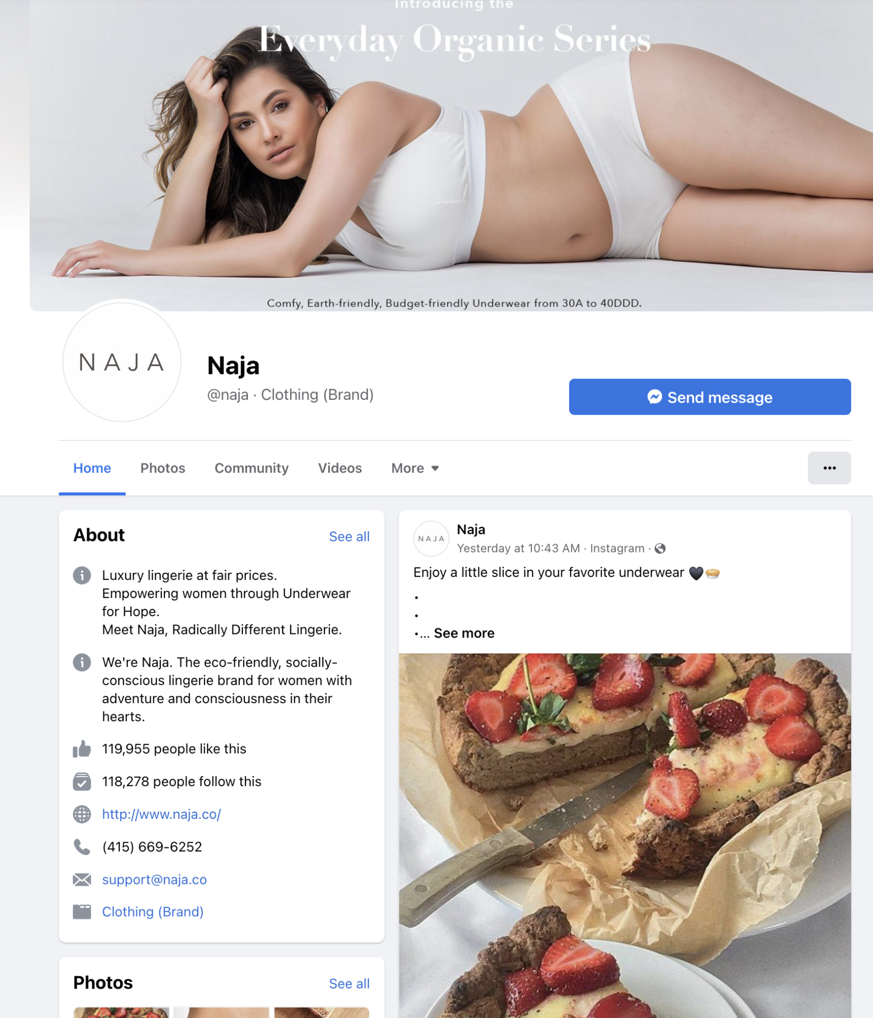 Naja facebook business page