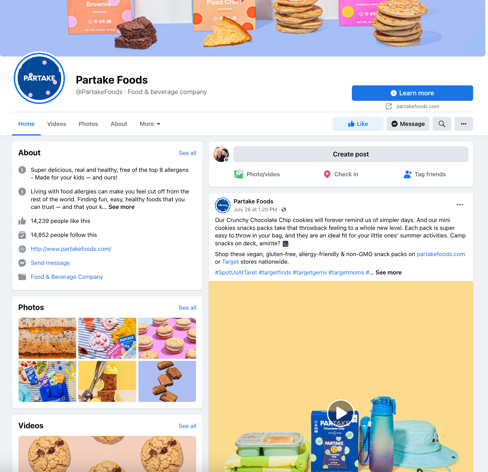 partake foods facebook page