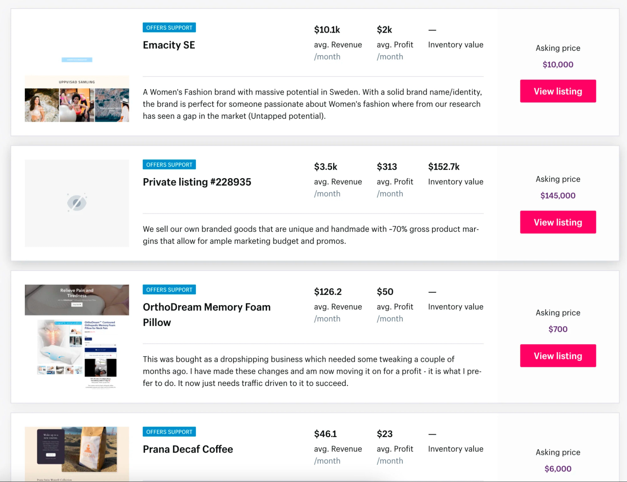 A screenshot of Shopify Exchange