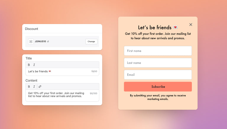 使用Shopify表单可以无缝地设置折扣并将其添加到表单中