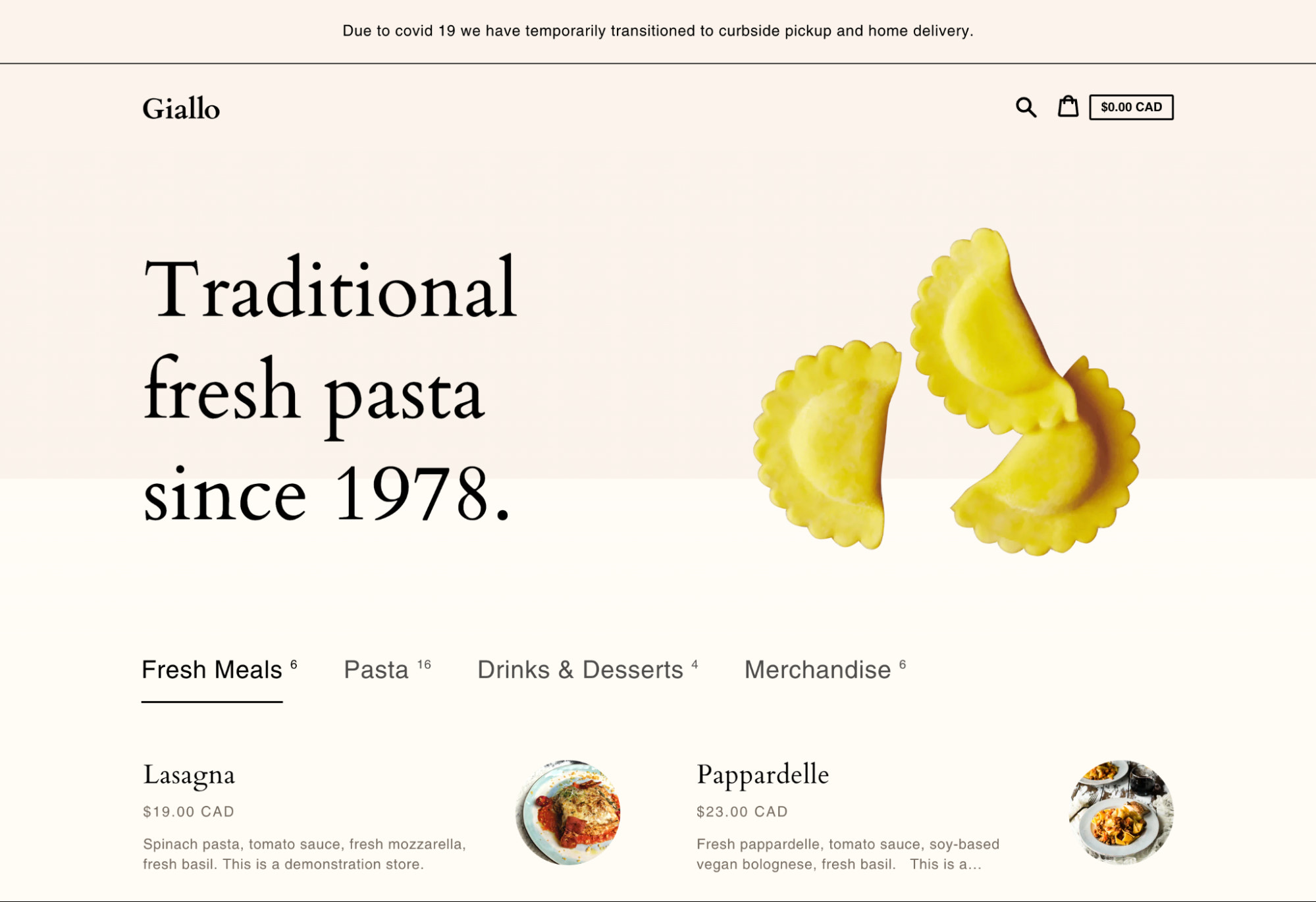 restaurant shopify theme