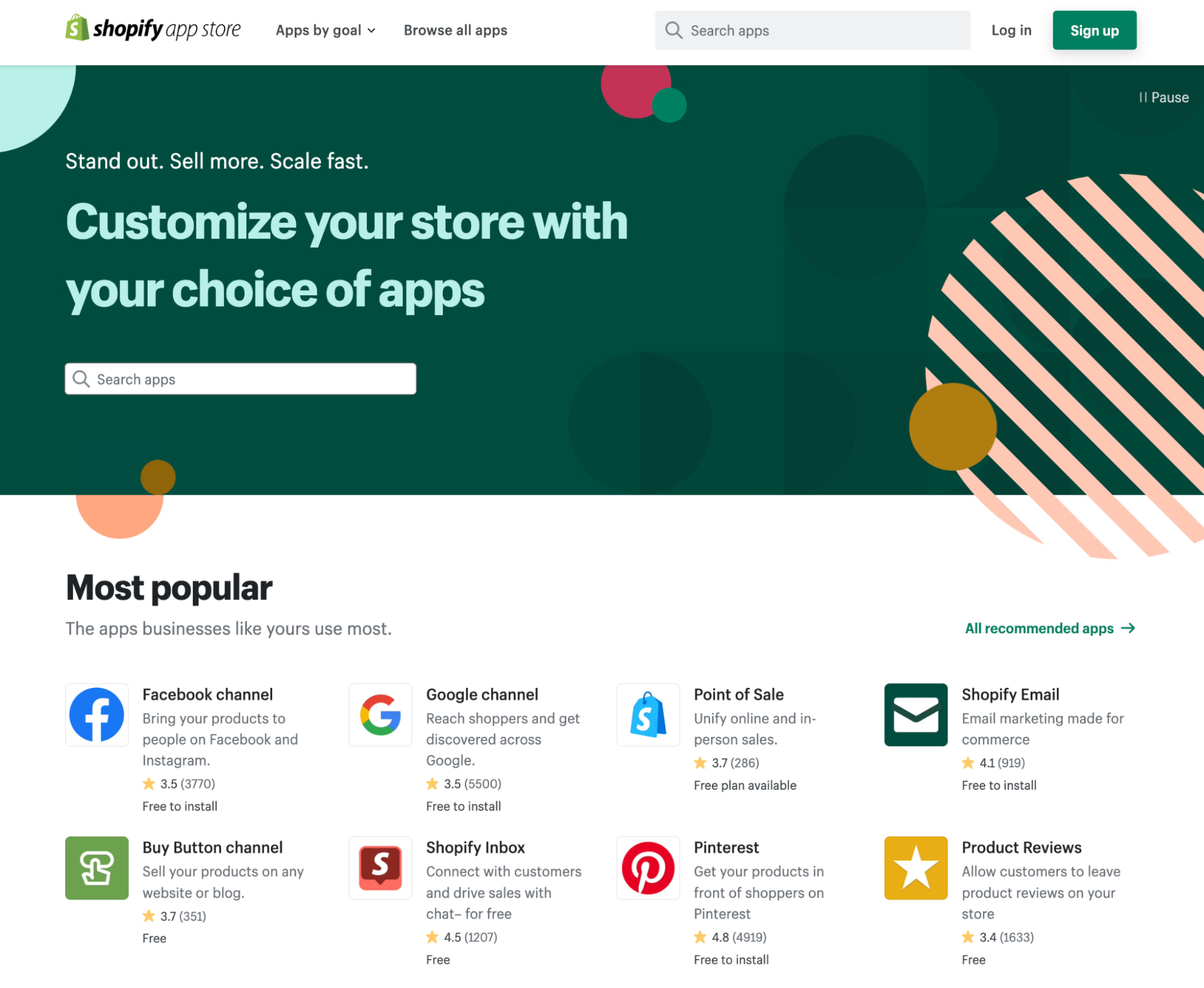 shopify app store