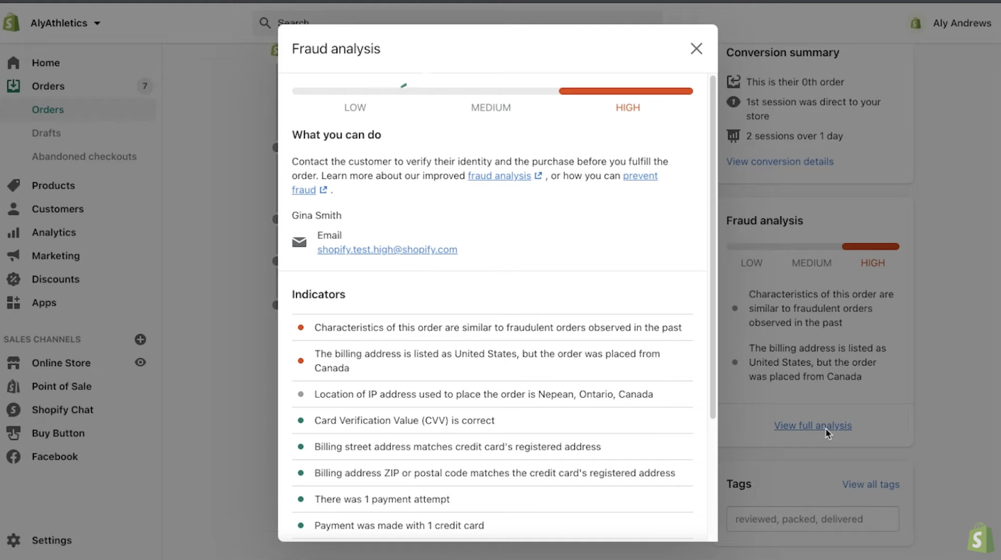shopify fraud alerts