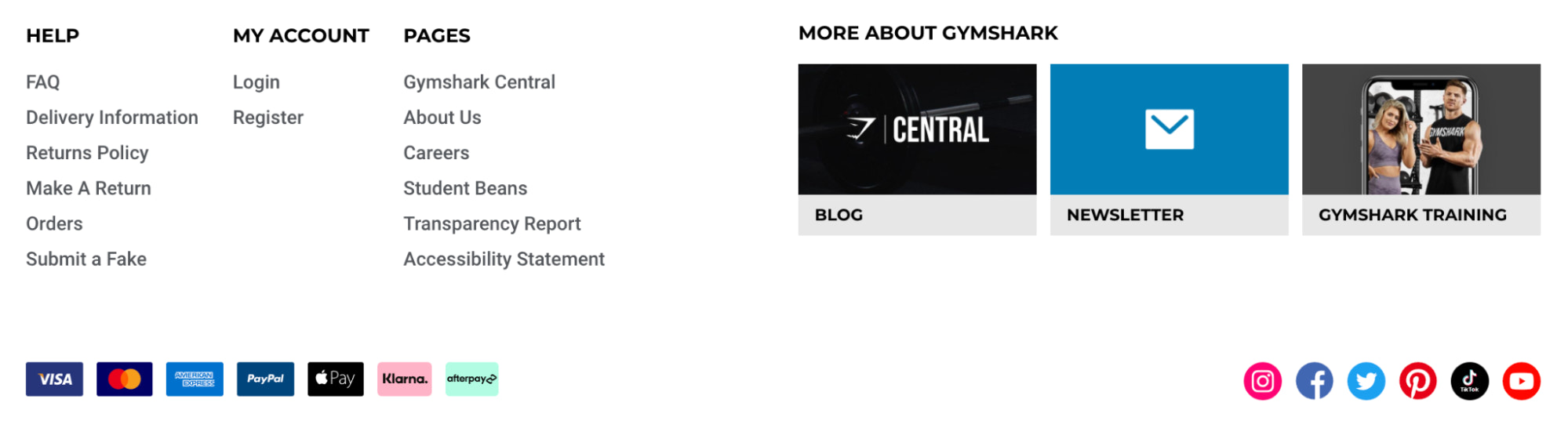 在页脚的FAQ页面