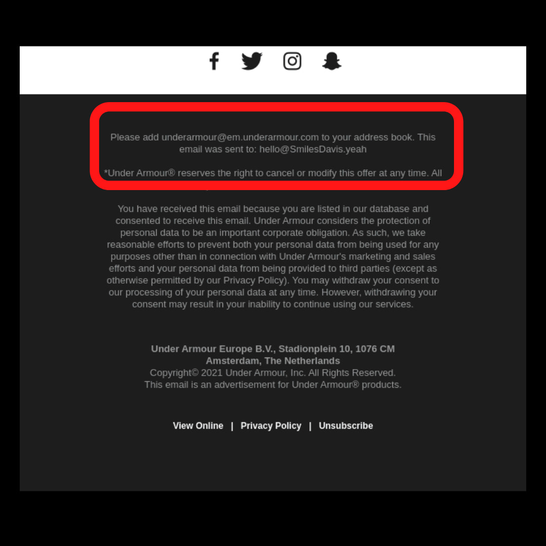 欢迎邮件示例添加到地址簿