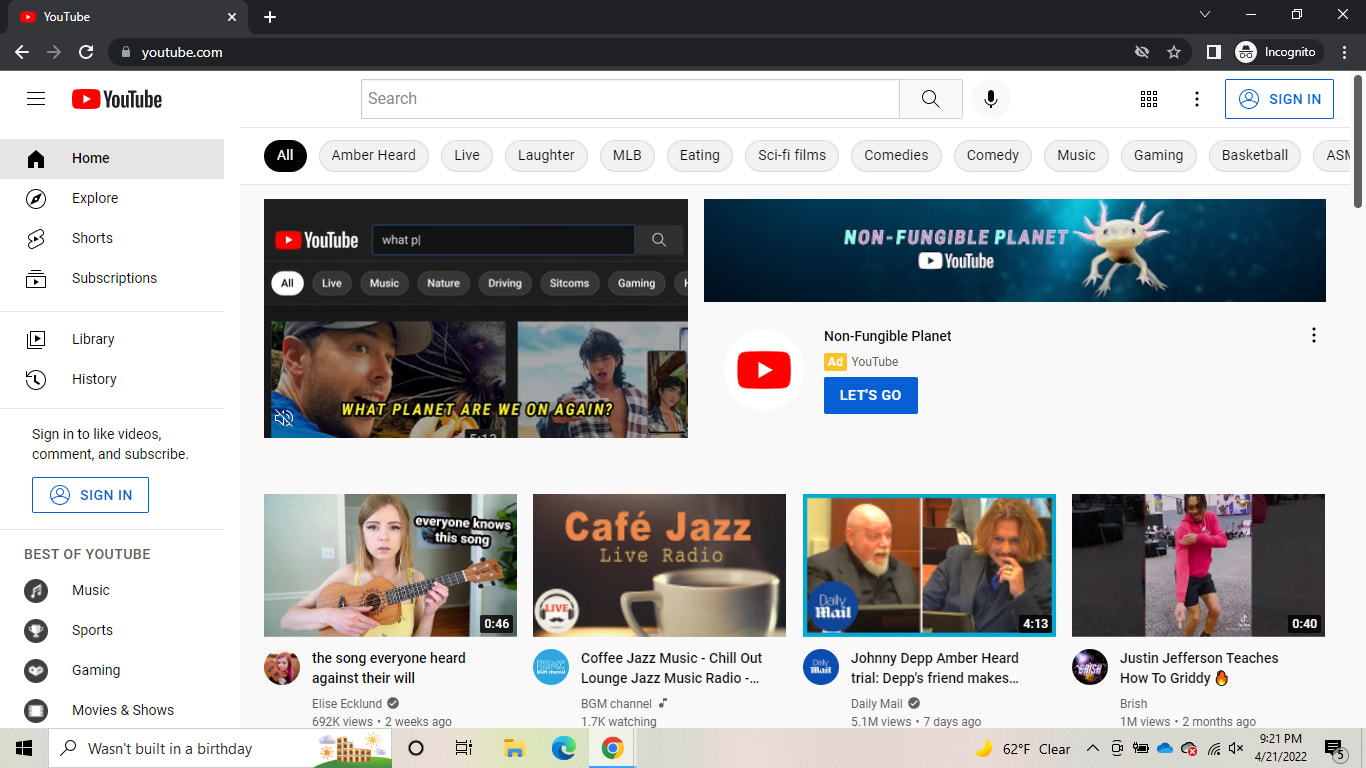 最流行的视频流媒体域名:YouTube.com