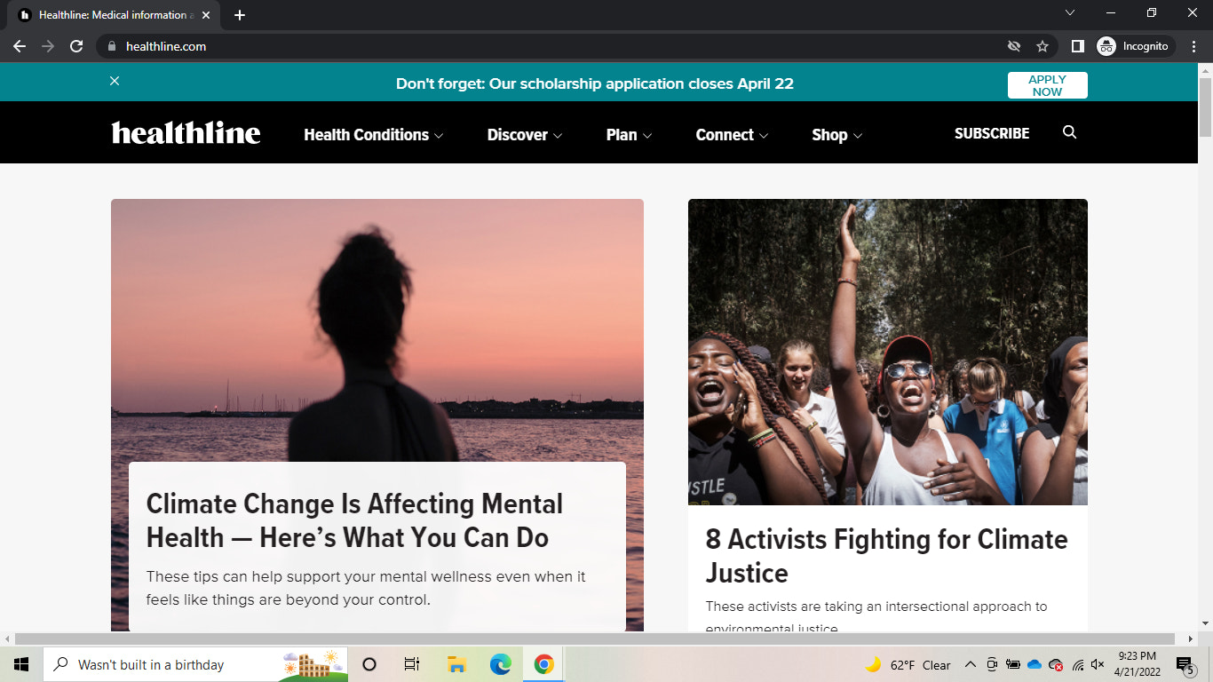 2022年最受欢迎的健康领域:Healthline