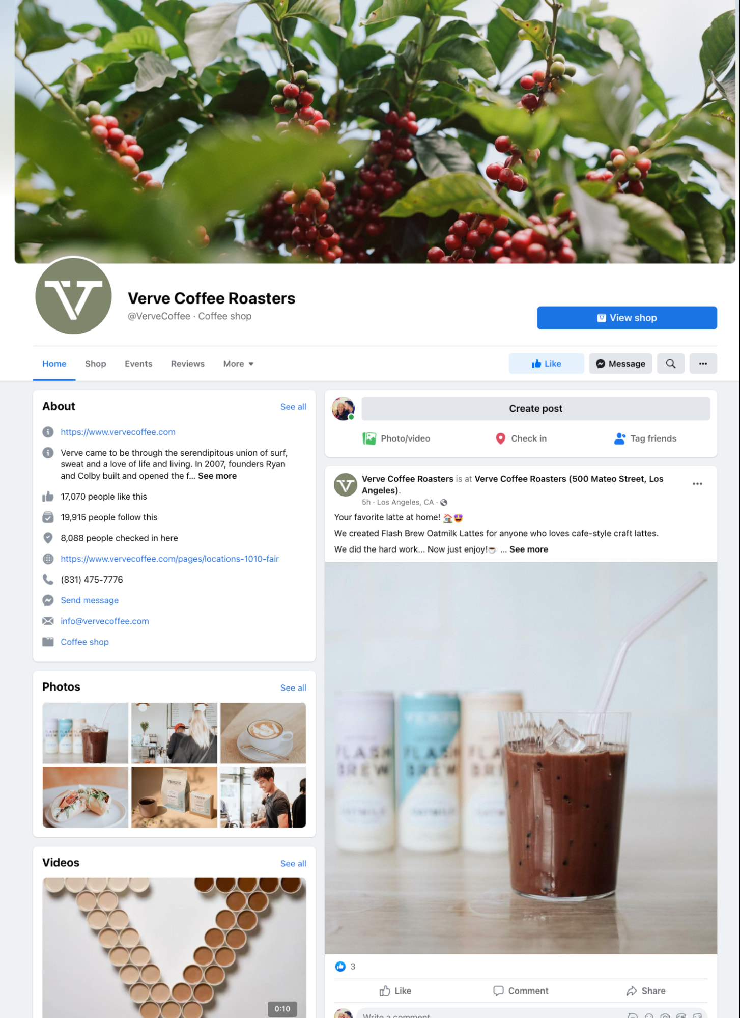 verve coffee roasters fb