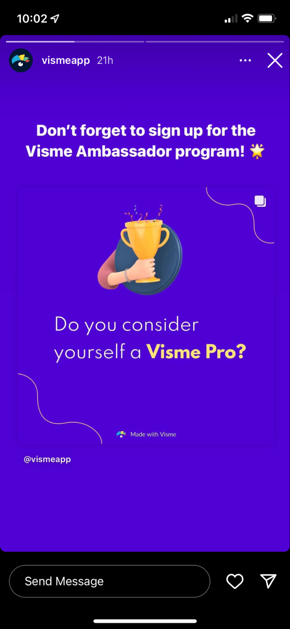visme ig story idea