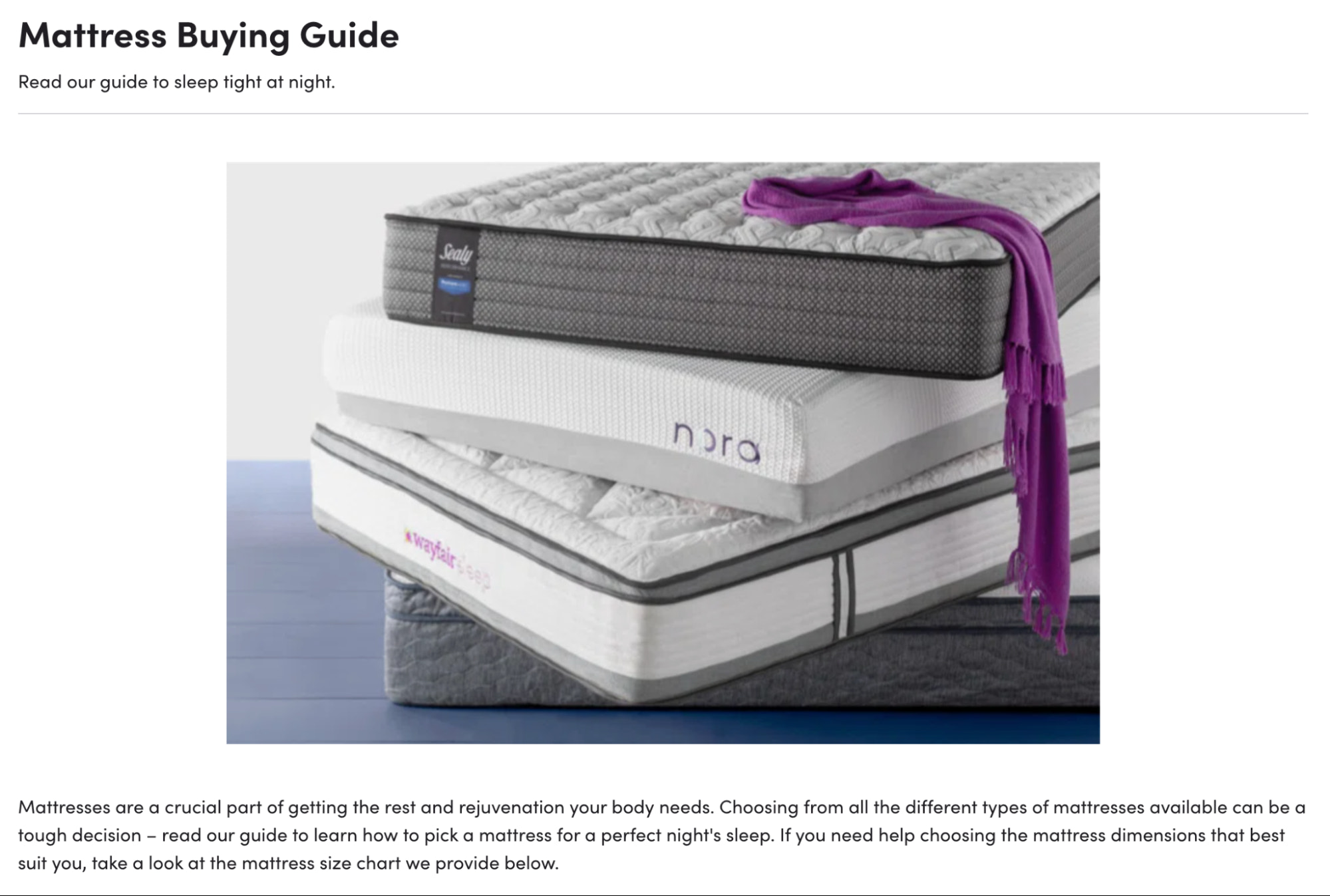 wayfair buying guide