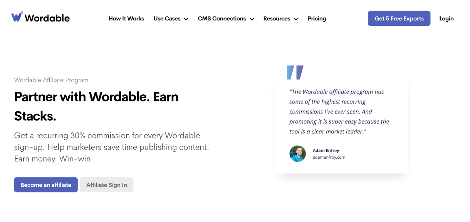 Wordable联盟计划