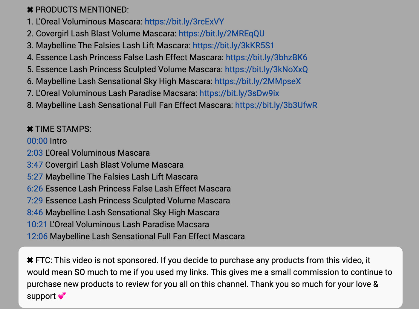 向观众公开视频如何为频道赚钱的例子